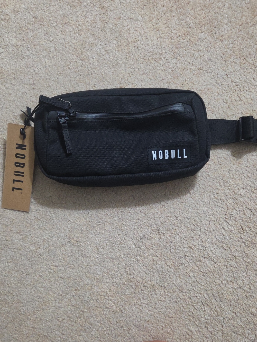 NEW - NOBULL Black Canvas Lg Waist Crossbody Bag